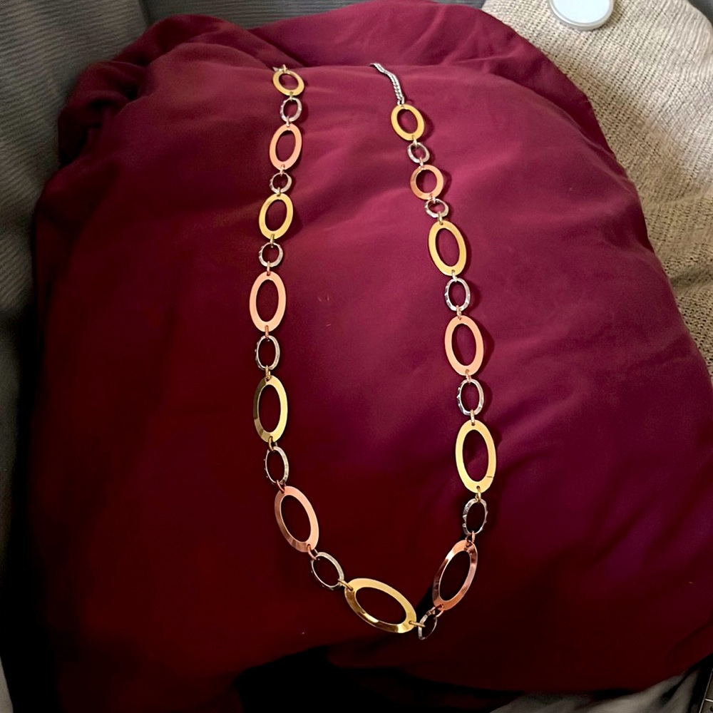 Daisy Fuentes Tri-Color Hoop Necklace